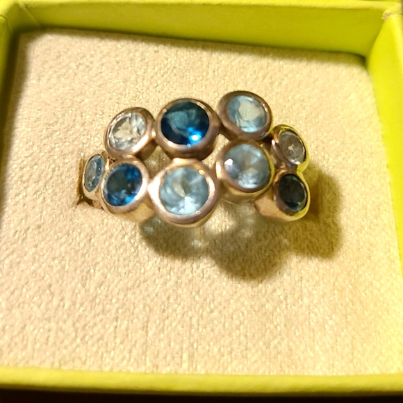 Ross-Simons Jewelry - 2.50 ct. t.w. Blue Topaz Bubble Ring in Sterling Silver. Size 7